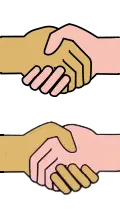 image of a handshake with right hands, and a handshake with left hands.
	Open in a new tab 
 Wikipedia Handshake Icon