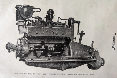 photograph of a Thornycroft RA4 engine